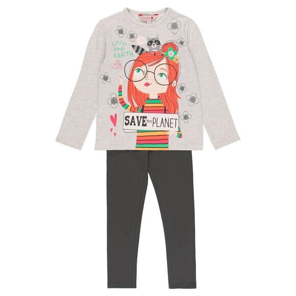 Boboli Save The Planet t-shirt and leggings set size 7 - Picture 2 of 3